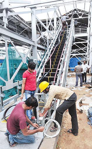 Escalator at Ernakulam Junction station in 2 weeks