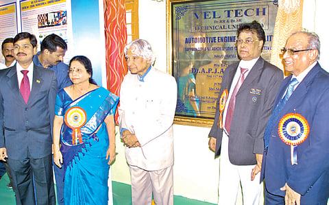 Automotive engine test facility inaugurated at Vel Tech University