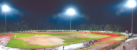 Floodlights Switched on at University Stadium