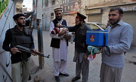Representative Image: Two policemen guarding a polio vaccination team were shot by militants in Pakistan's restive northwestern tribal region. 