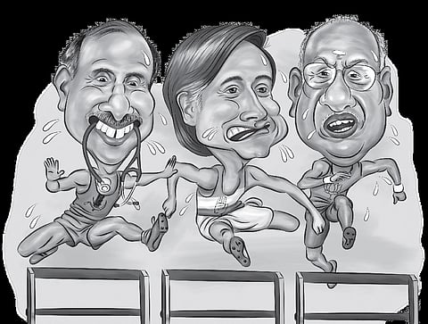 A High-decibel Three-way Contest