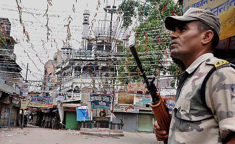 A view of a street during curfew in Saharanpur a day after violent clashes between two communities over a land dispute.