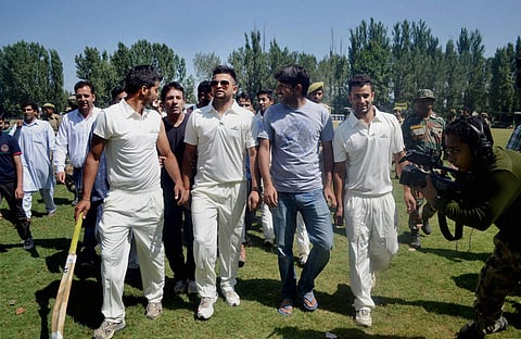 Cricketer Suresh Raina Visits LoC in Kashmir