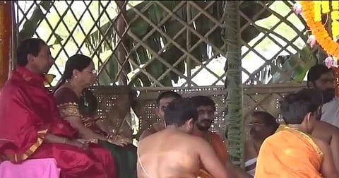 KCR Performs Bhoomipuja Ahead of Ayuta Maha Chandi Yagam