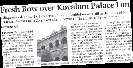 Government Seeks Report from Collector on Hotel's 'Bid' to Usurp Land