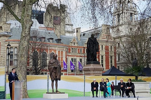 Gandhi's Statue Unveiled in Parliament Square, Next To Churchill And Mandela
