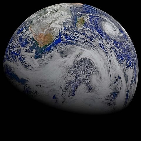 This image provided by NASA Data from six orbits of the Suomi-NPP spacecraft | AP