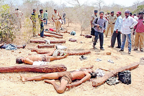 AP Cops Gun Down 20 TN Men in Red Sanders Ops