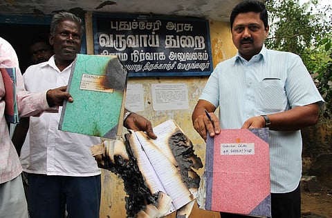 VAO Office Files Robbed; Set on Fire Elsewhere
