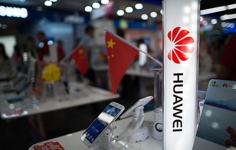 A logo of Huawei Technologies Co Ltd. |AFP