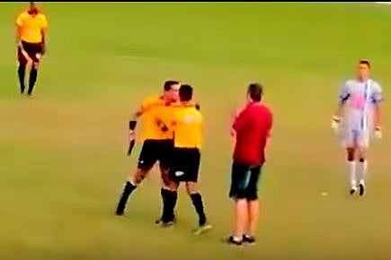 WATCH: Brazilian Referee Did The Unthinkable; Pulls Out Gun to Avenge His Humiliation