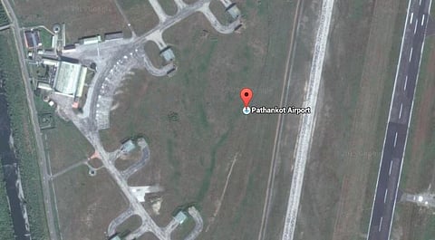 Google put up detailed high resolution images of Pathankot Air Base and surrounding areas on Google Earth and Google Maps. (Courtesy Google Earth)