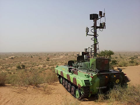 File photos of MUNTRA-S undergoing trails at Mahajan Field Firing Range in Suratgarh in Rajasthan | Photos by Special Arrangement