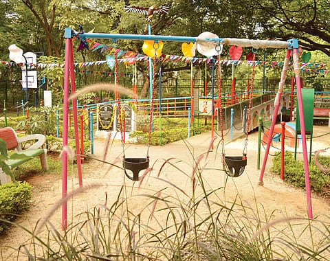 Rajaji Nagar’s park with disabled friendly swings and slides    David Sangma