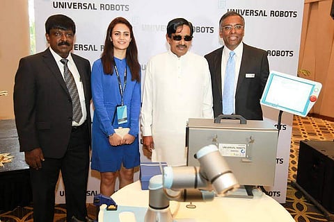 Collaborative table top robot being demonstrated in Colombo(Univerisal Robots)