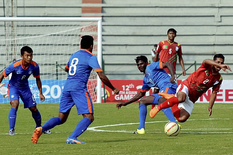 Indian football team in action. (File|PTI)