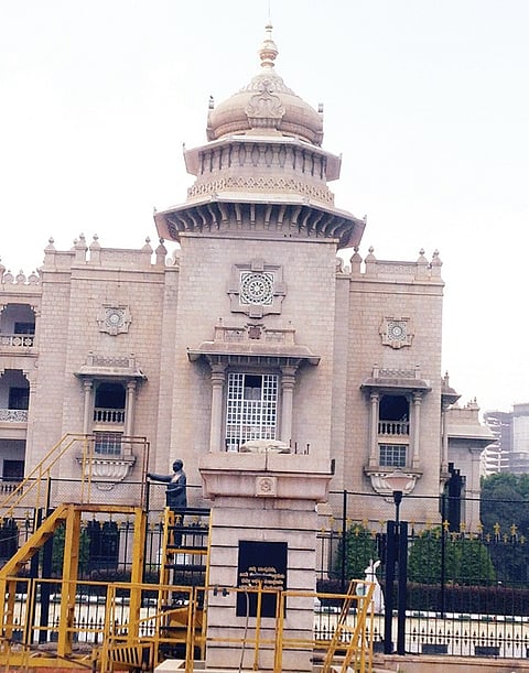 Ambedkar Statue Removed From Vidhana Soudha Awaits Re-installation