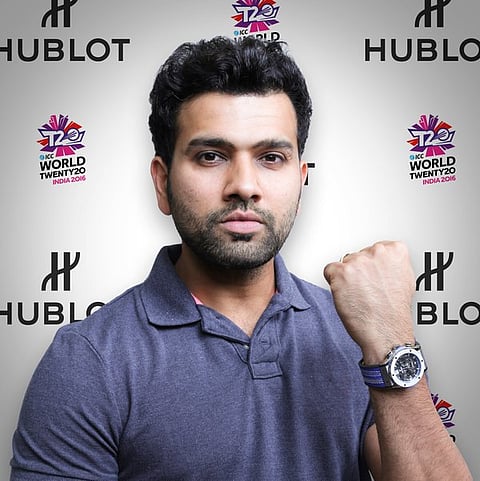 Rohit Sharma| Photo courtesy: twitter via @Hublot