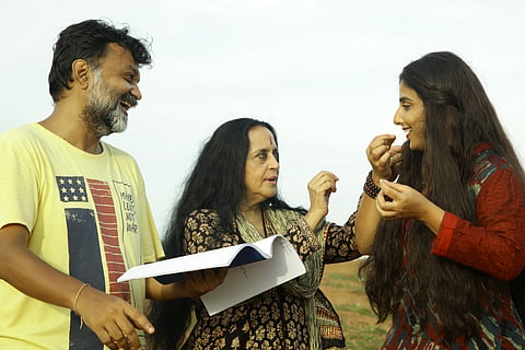 Vidya Balan, Srijit Mukherjee and Ila Arun on sets of Begum Jaan | IANS