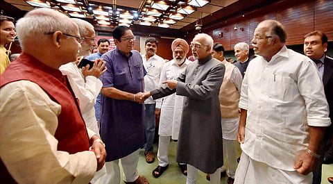 Ansari slams disruptions, says entering Well means holding Parliament to ransom