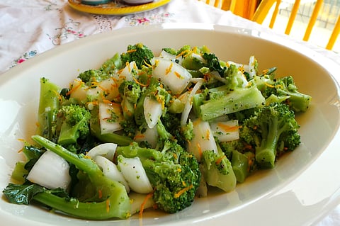 Broccoli and white onion salad | Reuters