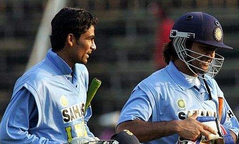 Mohammad Kaif (L) and MS Dhoni (File photo|AFP)