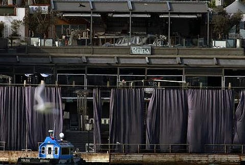 A view of a nightclub by the Bosphorus, which was attacked by a gunman overnight, in Istanbul, on New Year's Day, Sunday, Jan 1, 2017. (AP)
