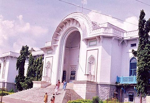 The State Central Library building in Afzalgunj,  Hyderabad | expres photo