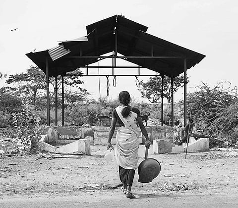 back at work: Vairamani was acquainted with death at a young age. She used to accompany her undertaker father to graveyards from the age of 10 and took over when he died. Married to an autorickshaw driver, she also took up the profession to support her fa