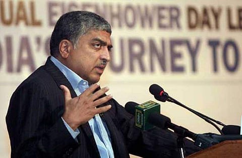 This was Infosys' first earnings announcement after Nilekani took over the reins of the Bengaluru-based company (File | PTI)