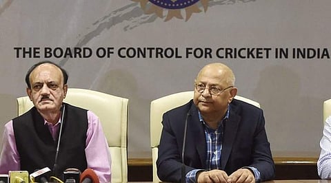 BCCI acting president CK Khanna, left, with acting secretary Amitabh Choudhary (File | PTI)