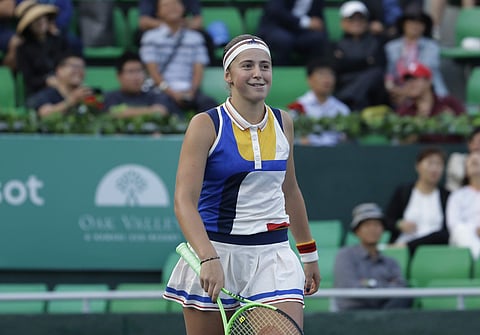 Jelena Ostapenko of Latvia. (AP)