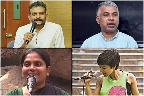 #Akavurimai: TM Krishna (top left), Perumal Murugan (top right), Shital Sathe (bottom left) and Sofia Ashraf (bottom right) | File Photos