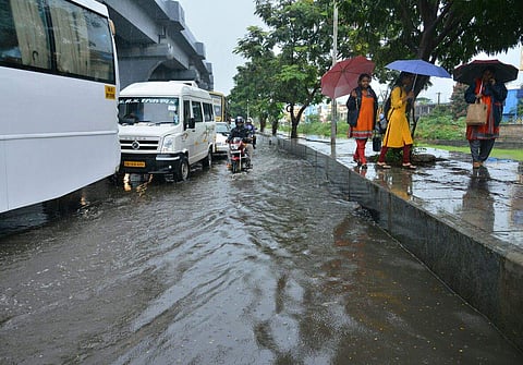 Heavy rainfall is likely to occur at isolated places over the state and Puducherry. Thundershowers could also occur at a few interior places in the state according to Met department. (Photo: EPS)