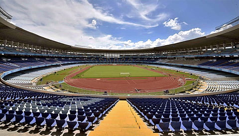 Vivekananda Yuba Bharati Krirangan ready for FIFA U-17 World Cup India 2017 at Salt Lake in Kolkata on Wednesday. | PTI