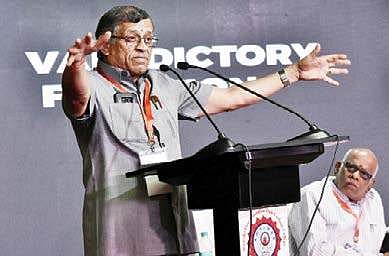 Noted columnist S Gurumurthy speaks at the ‘Colloquy on Media and Social Responsibility’ | P jawahar
