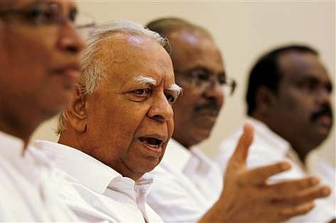 Tamil National Alliance leader Rajavarothayam Sampanthan. 