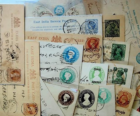 An overview of Baburaj’s collection of postal cards and envelopes