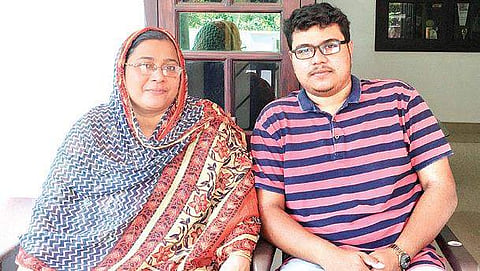 T N M Jawad with his mother Fareeda