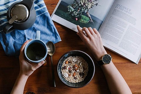 Oatmeal causes the brain to produce serotonin, a feel-good chemical.