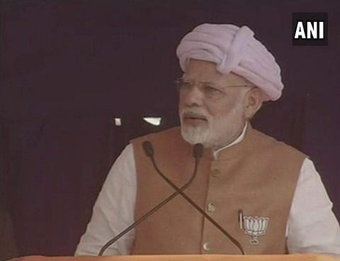 Modi expressed his confidence that the BJP in Gujarat will win 151 seats in the 182-member assembly. (Photo | ANI)