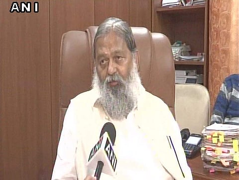 Haryana Minister Anil Vij. (Photo | ANI)