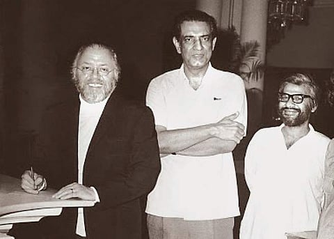 From left: Richard Attenborough, Satyajit Ray and Suresh Jindal