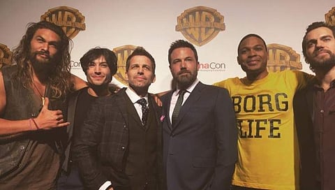 The Justice League team with Director Zack Snyder | Instagram/Jason Mamoa