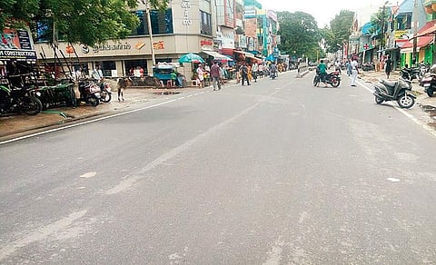 Puliyankottai Road in Karaikal, which was not flooded even after 65 cm of rainfall pounded the area on Saturday | Express