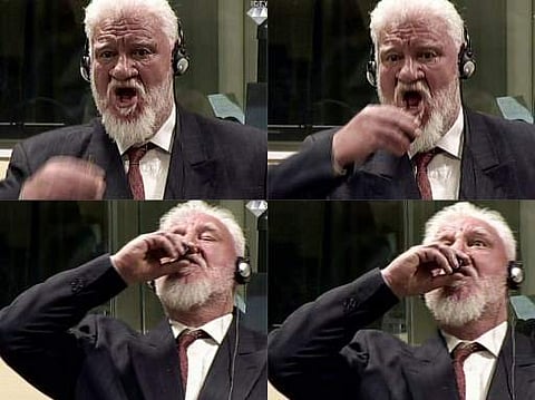 Bosnian Croat war criminal Slobodan Praljak | AFP
