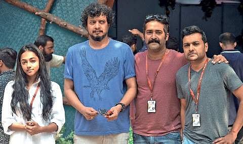 The crew members of Randu Per which is scheduled to premier at IFFK on Tuesday  Express