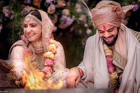 Indian cricket team captain Virat Kohli and Bollywood actress Anushka Sharma (Photo | Anushka Sharma Twitter)