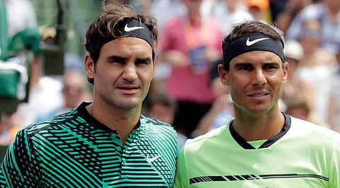 Tennis stars Roger Federer (L) and Rafael Nadal (File | AP)