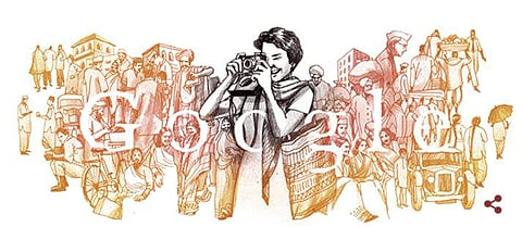 Homai Vyarawalla. (Google Doodle)
